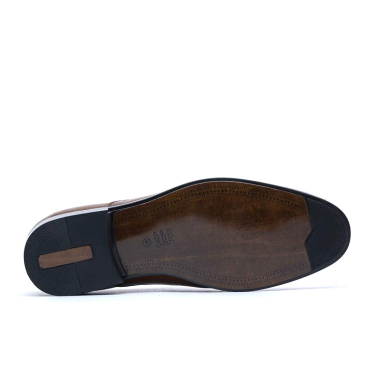 کفش چرم مجلسی مردانه یریش مدل الگانت افسری بی بند زیره نئولایت کفی طبی چرم طبیعی