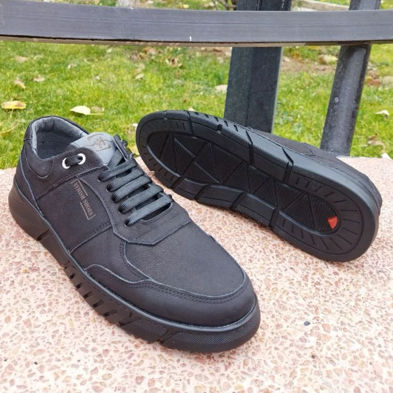 کفش اسپرت تمام چرم مارلون مدل 1845 زیره لاستیک مدل یریش